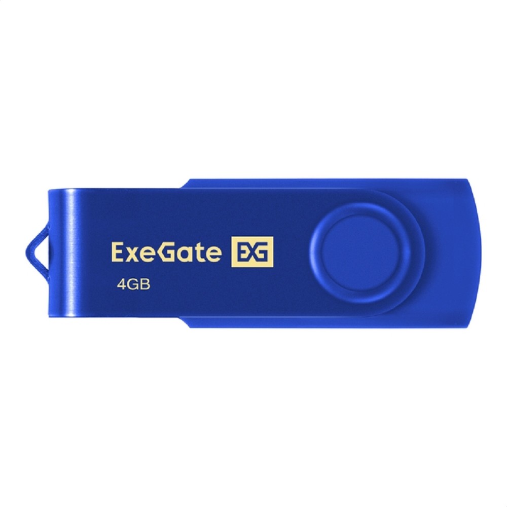 Exegate EX302030RUS USB-флеш накопитель ExeGate Jet 4GB синий (USB2.0, 480Mbps, пластик/металл)