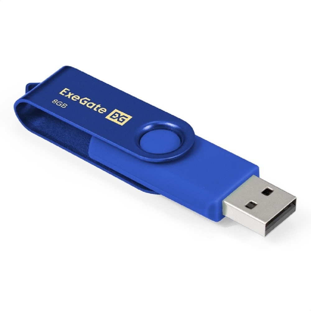 Exegate EX302035RUS USB-флеш накопитель ExeGate Jet 8GB синий (USB2.0, 480Mbps, пластик/металл)