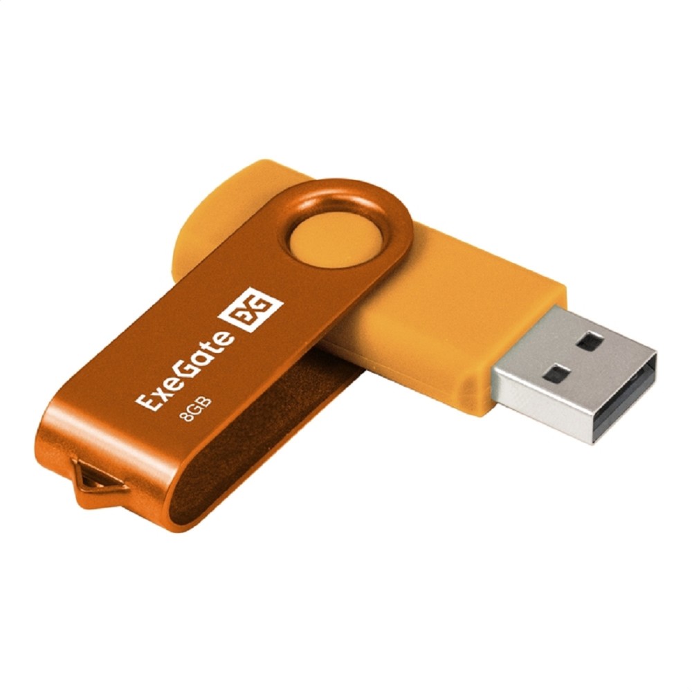 Exegate EX302037RUS USB-флеш накопитель ExeGate Jet 8GB жёлтый (USB2.0, 480Mbps, пластик/металл)