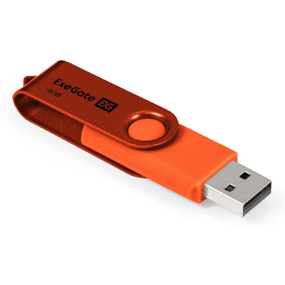Exegate EX302043RUS USB-флеш накопитель ExeGate Jet 16GB оранжевый (USB2.0, 480Mbps, пластик/металл)