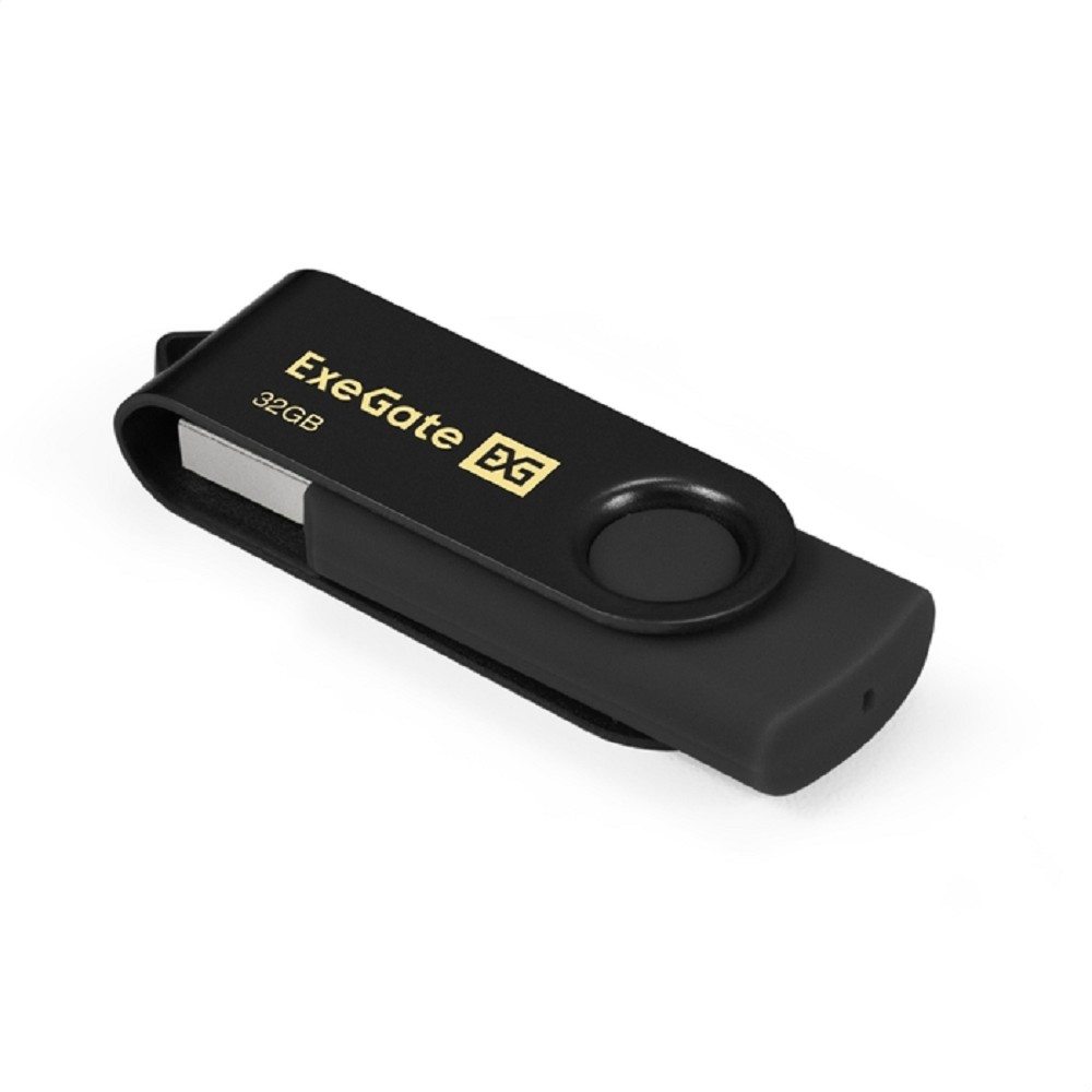 Exegate EX302044RUS USB-флеш накопитель ExeGate Jet 32GB черный (USB2.0, 480Mbps, пластик/металл)