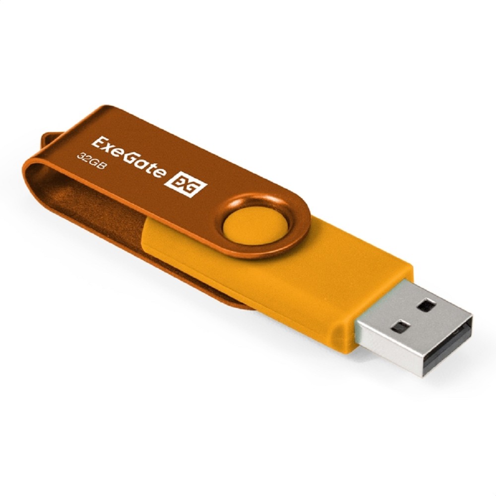Exegate EX302047RUS USB-флеш накопитель ExeGate Jet 32GB жёлтый (USB2.0, 480Mbps, пластик/металл)