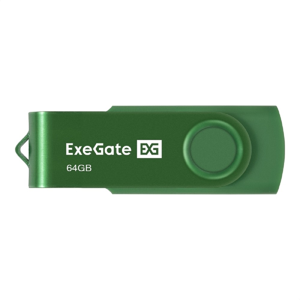 Exegate EX302056RUS USB-флеш накопитель ExeGate Jet 64GB зеленый (USB2.0, 480Mbps, пластик/металл)