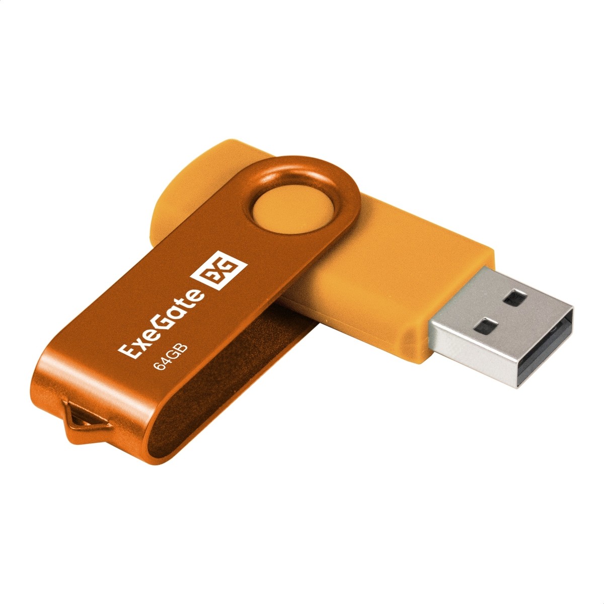 Exegate EX302057RUS USB-флеш накопитель ExeGate Jet 64GB жёлтый (USB2.0, 480Mbps, пластик/металл)