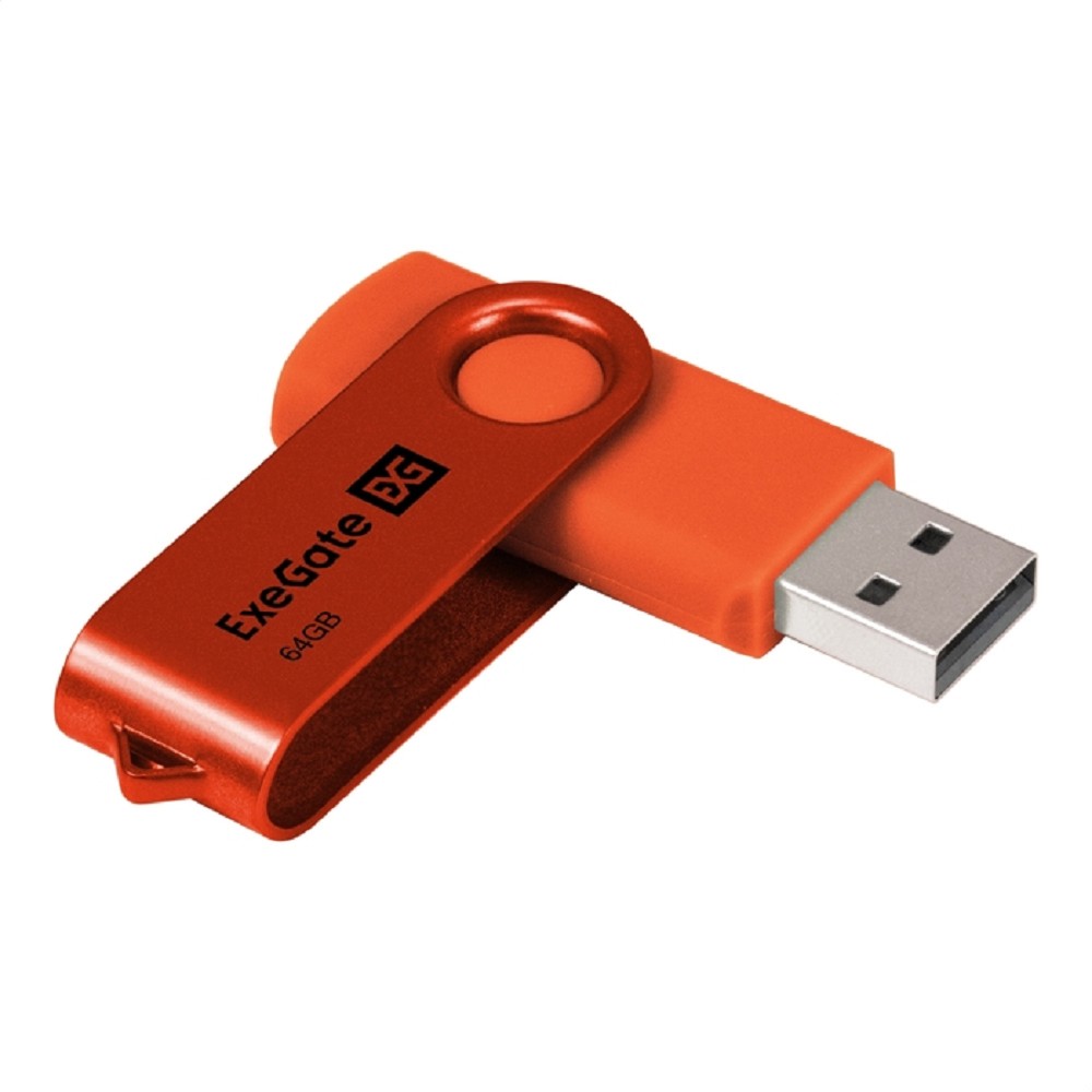 Exegate EX302058RUS USB-флеш накопитель ExeGate Jet 64GB оранжевый (USB2.0, 480Mbps, пластик/металл)