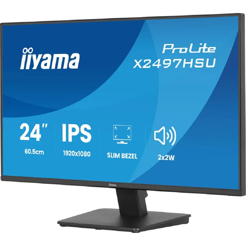 Монитор Iiyama 23.8" ProLite X2497HSU-B1 черный IPS LED 4ms 16:9 HDMI M/M матовая Piv 1500:1 350cd 178гр/178гр 1920x1080 120Hz DP FHD USB 6кг