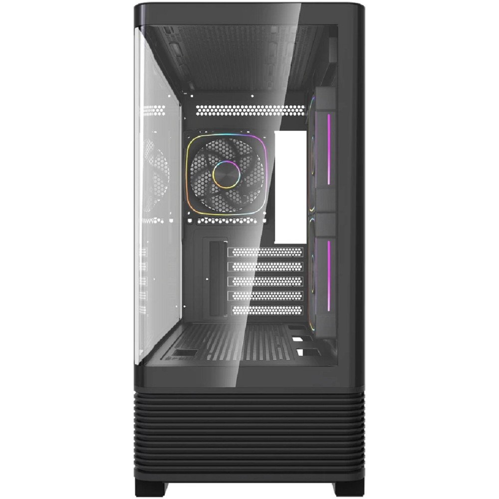 Повреждение упаковки Powercase Корпус Vision Micro M6B, Curved Glass, Type-C, 3x 120mm ARGB PWM Fan, чёрный, mATX (CVMM6B-A3) арт. CVMM6B-A3_DP