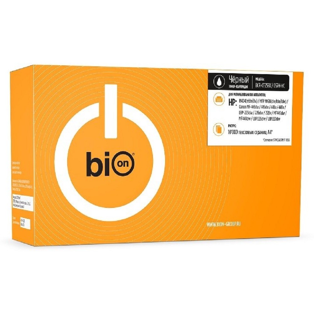 Повреждение упаковки Bion BCR-CF259X/057H Картридж для HP {LaserJet M406/M430, LaserJet M428, LaserJet Pro M304/M404; Canon i-SENSYS LBP223dw/226dw/228x/MF443dw/445dw/449x} (10000 стр.), Черный, без Bion Cartridge арт. BCR-CF259X/057H-NC_DP