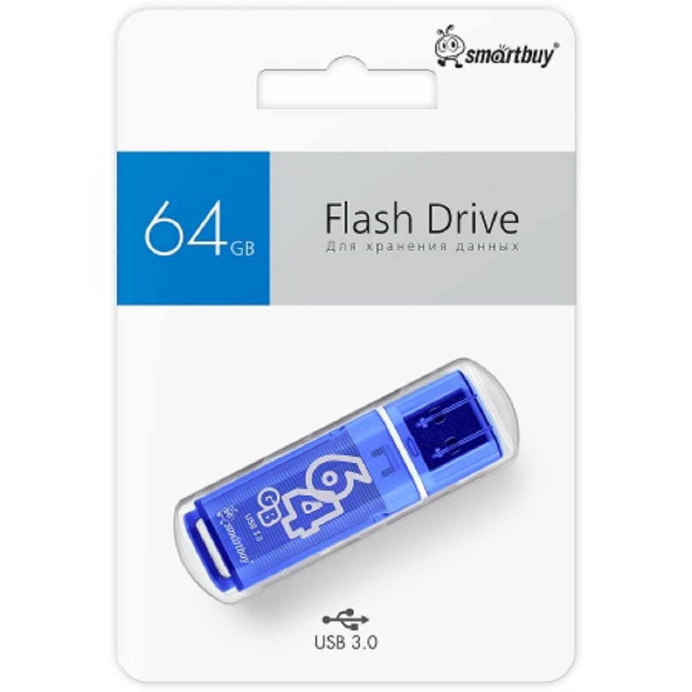 Smartbuy USB Drive 64GB Glossy Тёмно-Синий USB 3.0/3.1 (SB64GBGS-DB) Smart buy