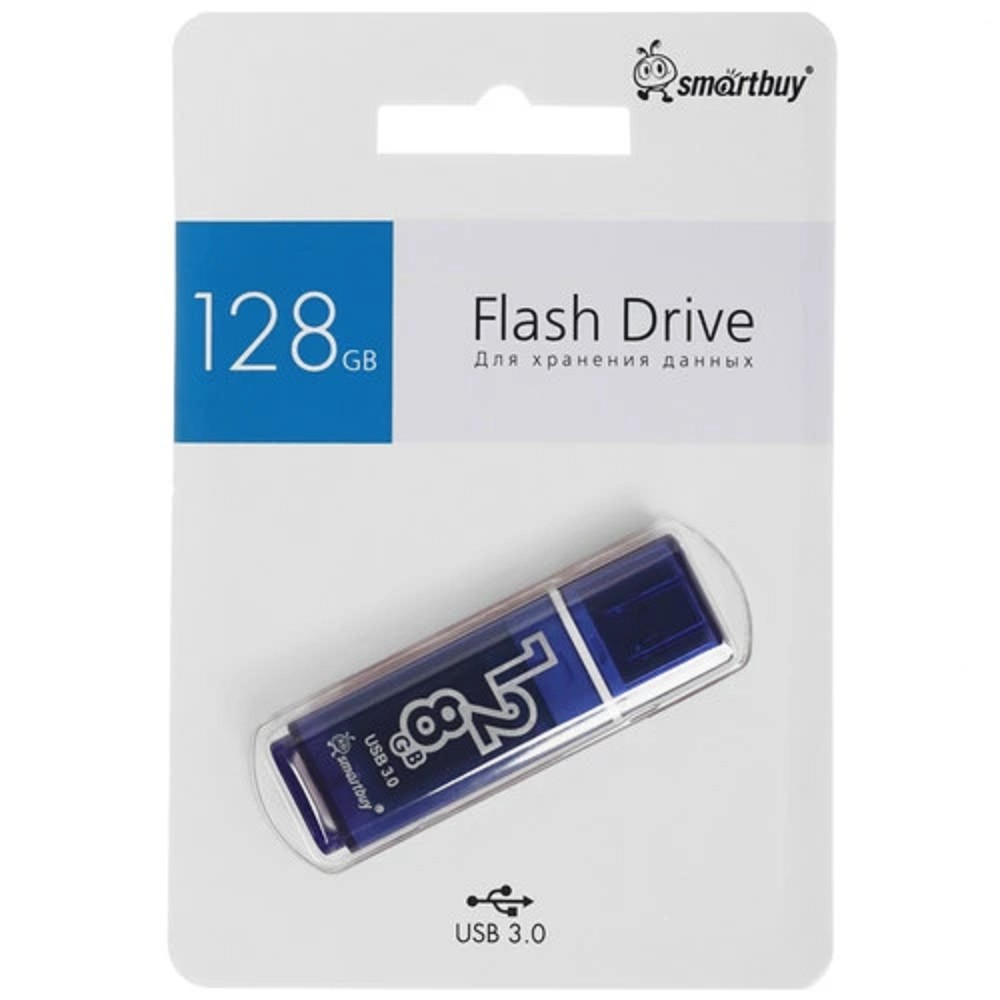 Smartbuy USB Drive 128GB Glossy Тёмно-Синий USB 3.0/3.1 SB128GBGS-DB] Smart buy