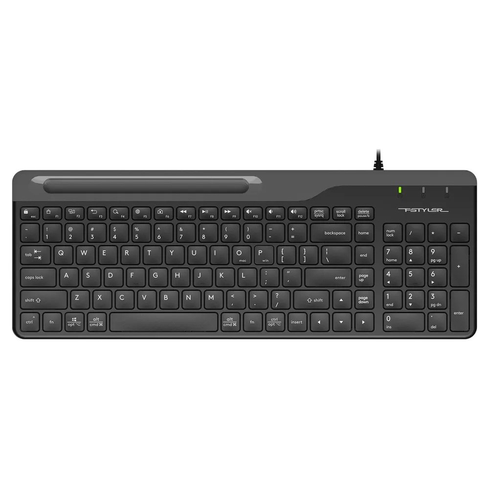 Повреждение упаковки Клавиатура A4Tech Fstyler FK25 черный/серый USB slim [1530215] арт. FK25 BLACK_DP