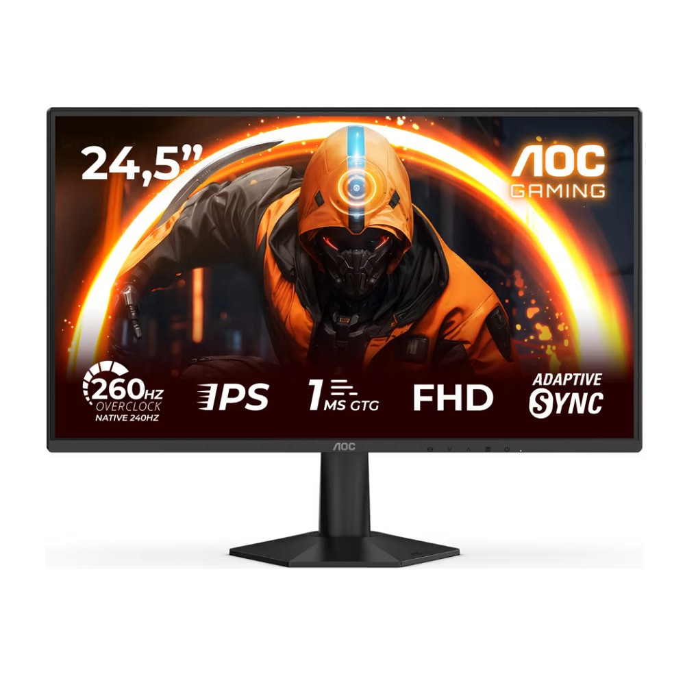 Повреждение упаковки LCD AOC 24.5" 25G50Z Black {IPS 1920x1080 260Hz (OC, 240Hz Native) 0.3ms/1ms 300cd HDMI DisplayPort External Tilt Vesa} арт. 25G50Z_DP