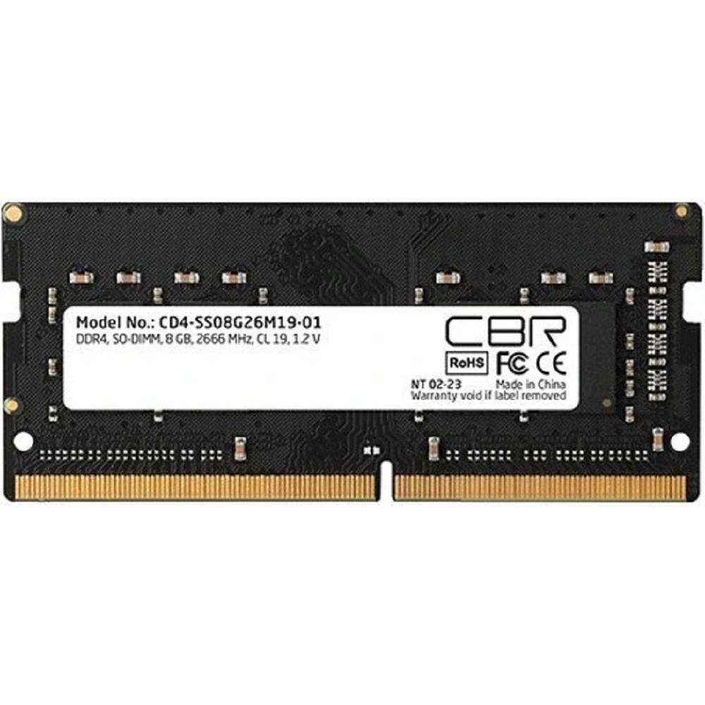 Повреждение упаковки CBR DDR4 SODIMM 8GB CD4-SS08G26M19-01 PC4-21300, 2666MHz, CL19, 1.2V арт. CD4-SS08G26M19-01_DP