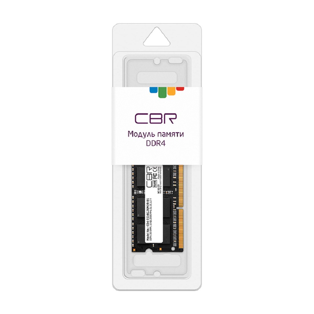 Повреждение упаковки CBR DDR4 SODIMM 16GB CD4-SS16G26M19-01 PC4-21300, 2666MHz, CL19, 1.2V арт. CD4-SS16G26M19-01_DP