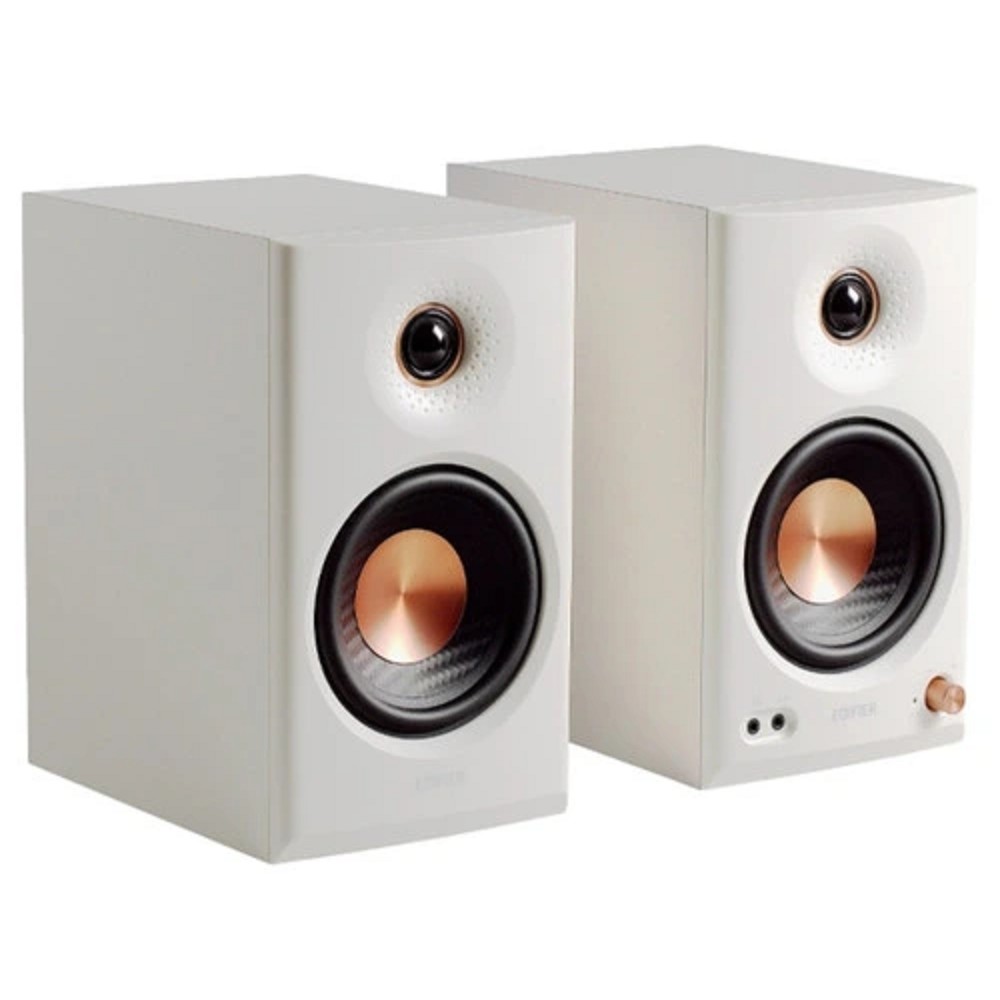Edifier MR4.5 white {40 Вт + 40 Вт; 50 Гц - 20 кГц; входы: XLR, TRS, RCA, AUX; Bluetooth V6.0; Сертификация Hi-Res Audio и Hi-Res Audio Wireless}