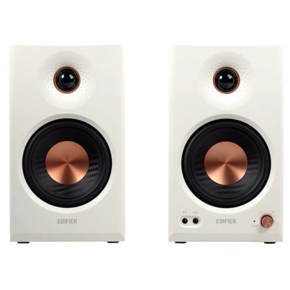 Edifier MR4.5 white {40 Вт + 40 Вт; 50 Гц - 20 кГц; входы: XLR, TRS, RCA, AUX; Bluetooth V6.0; Сертификация Hi-Res Audio и Hi-Res Audio Wireless}