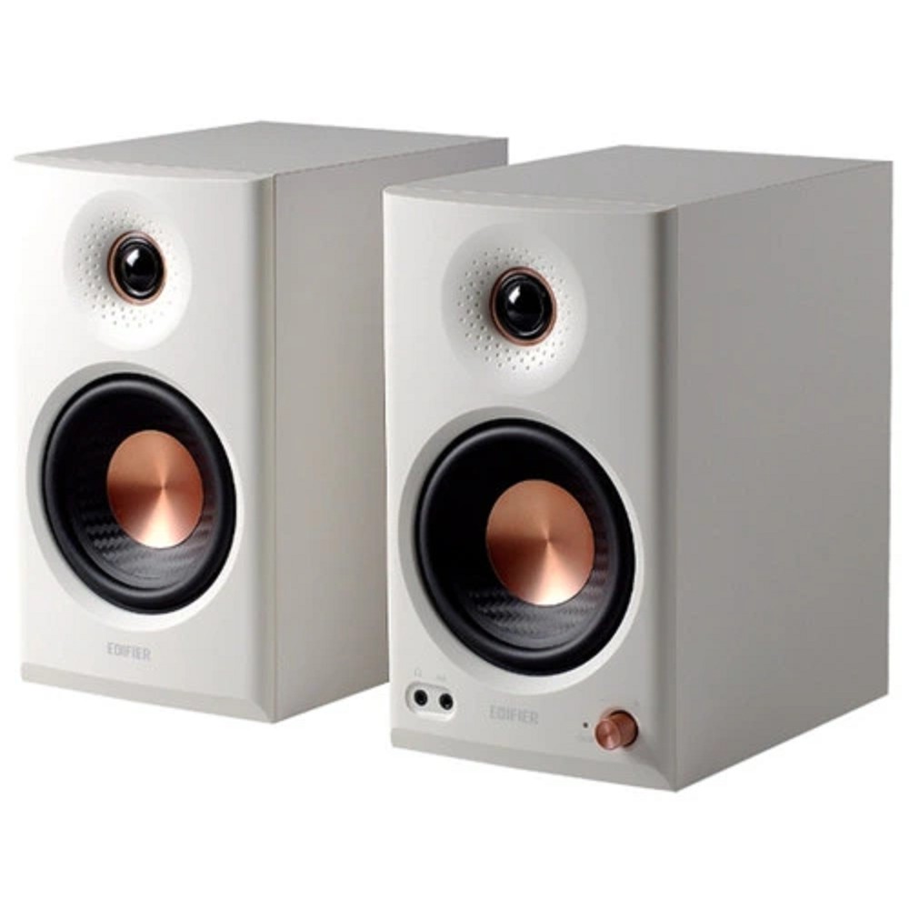 Edifier MR4.5 white {40 Вт + 40 Вт; 50 Гц - 20 кГц; входы: XLR, TRS, RCA, AUX; Bluetooth V6.0; Сертификация Hi-Res Audio и Hi-Res Audio Wireless}