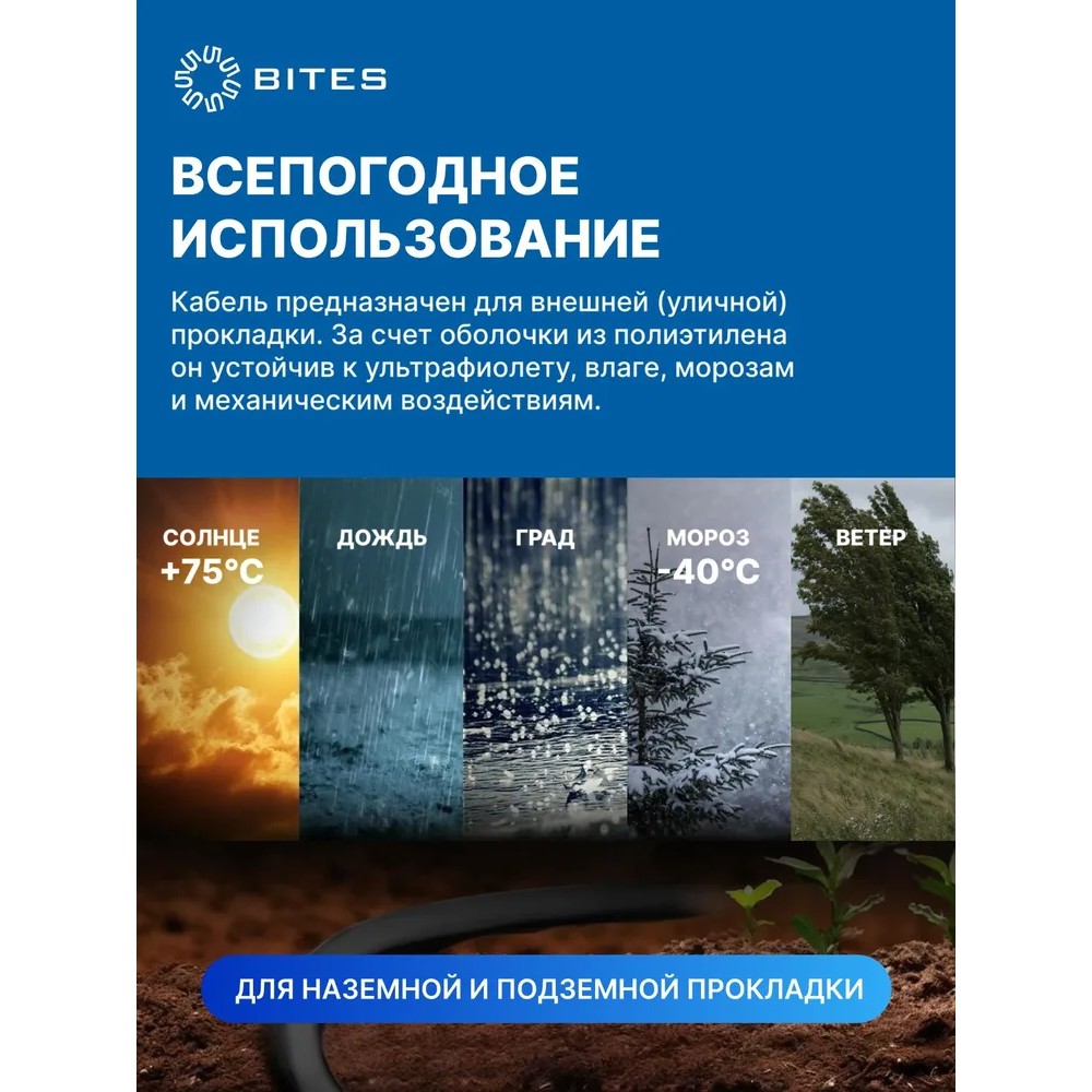 5bites Кабель FS5500-100APE-M FTP/SOLID/5E/CCAG/PE/BLACK/OUTDOOR/MESSENGER/DRUM/100M