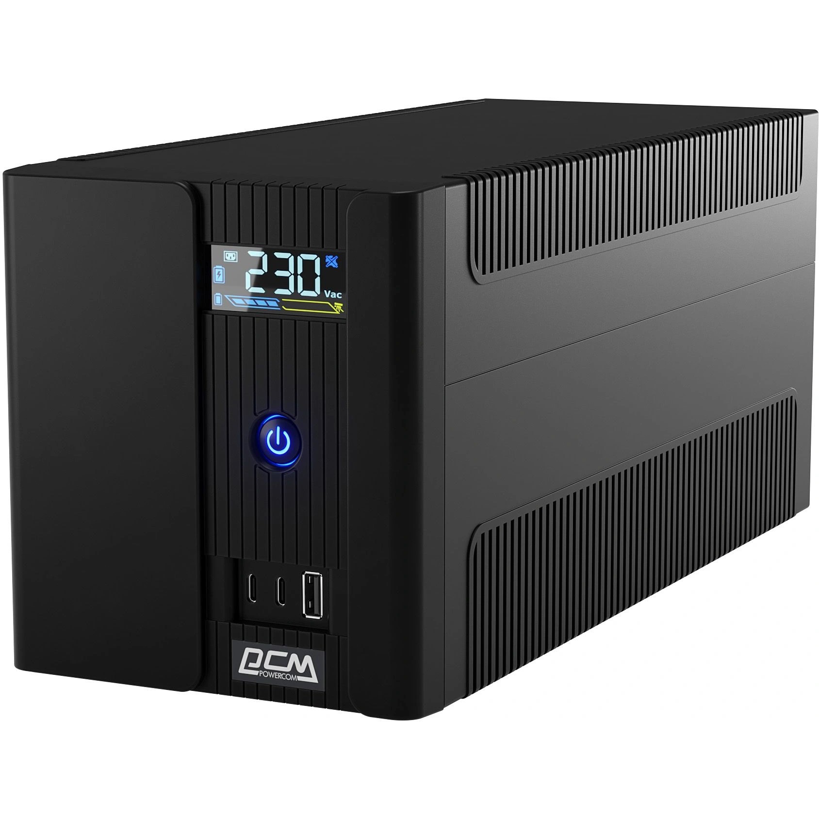 Источник бесперебойного питания Powercom Raptor Plus LCD RPT1600EULCD 960Вт 1600ВА черный
