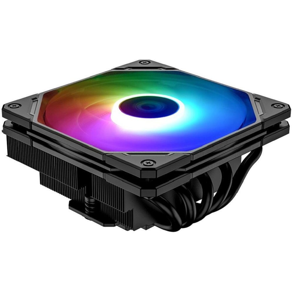 Повреждение упаковки Cooler ID-Cooling IS-55 ARGB Black LGA1700/1200/115X/AM5/AM4 высота 55mm (27шт/кор, TDP 125W, PWM, 5 тепл.трубок + медная база, ARGB FAN 120mm, черный) BOX арт. IS-55 ARGB_DP