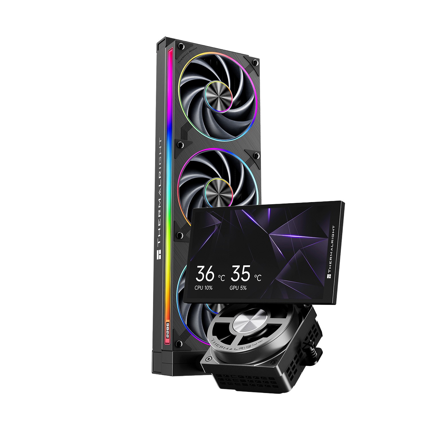 Thermalright Система водяного охлаждения Thermalright Dynamic Vision Pro 360 ARGB Black / 3x120mm ARGB PWM Fans / TRDVP360AB