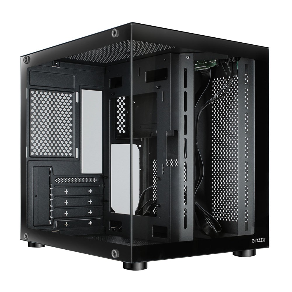 Повреждение упаковки Ginzzu V100 закаленное стекло 1*USB 3.0,1*USB 2.0, AU mATX арт. V100_DP