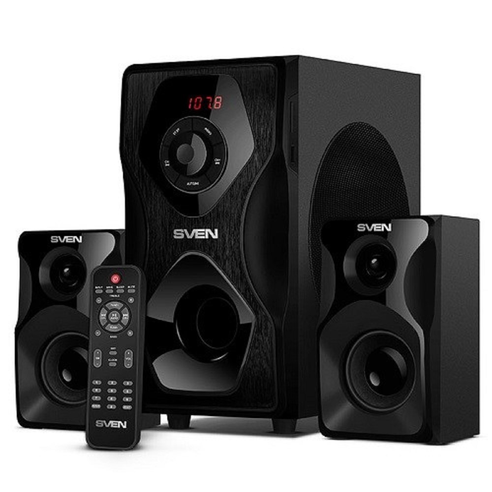 Повреждение упаковки SVEN AC MS-2055, черный (55Вт, FM-тюнер, USB/SD, дисплей, ПДУ, Bluetooth) арт. SV-016609_DP