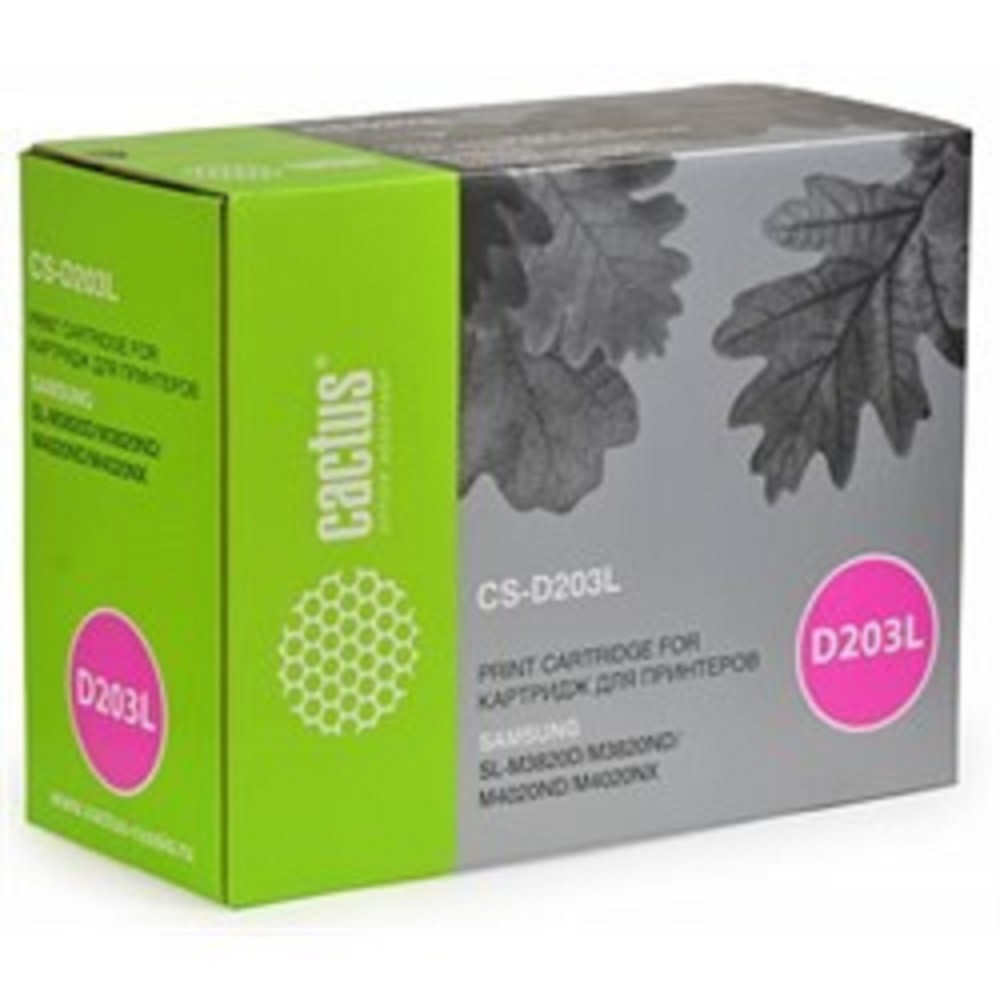 Повреждение упаковки CACTUS MLT-D203L/SEE [CS-D203L] Тонер-картридж для Samsung SL-M3820D/M3820ND/M4020ND/M4020NX, 5000 стр., черный арт. CS-D203L_DP