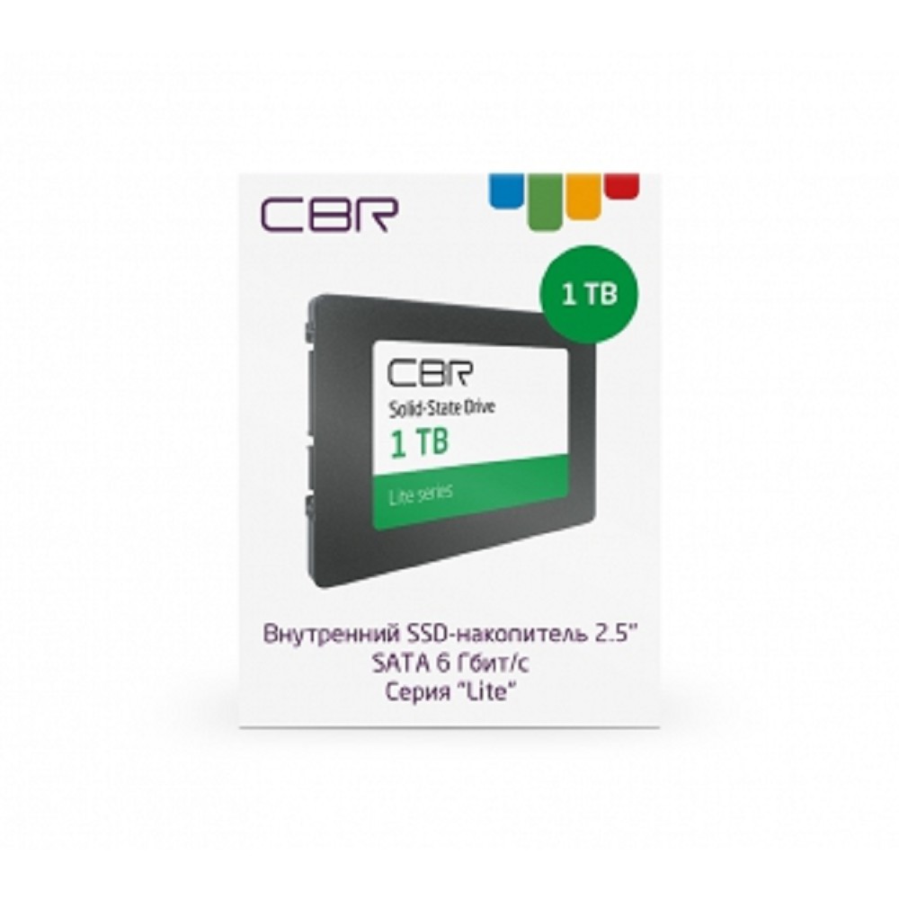 Повреждение упаковки CBR SSD-001TB-2.5-LT22, Внутренний SSD-накопитель, серия "Lite", 1TB, 1024 GB, 2.5", SATA III 6 Gbit/s, SM2259XT, 3D TLC NAND, R/W speed up to 550/520 MB/s, TBW (TB) 500 арт. SSD-001TB-2.5-LT22_DP