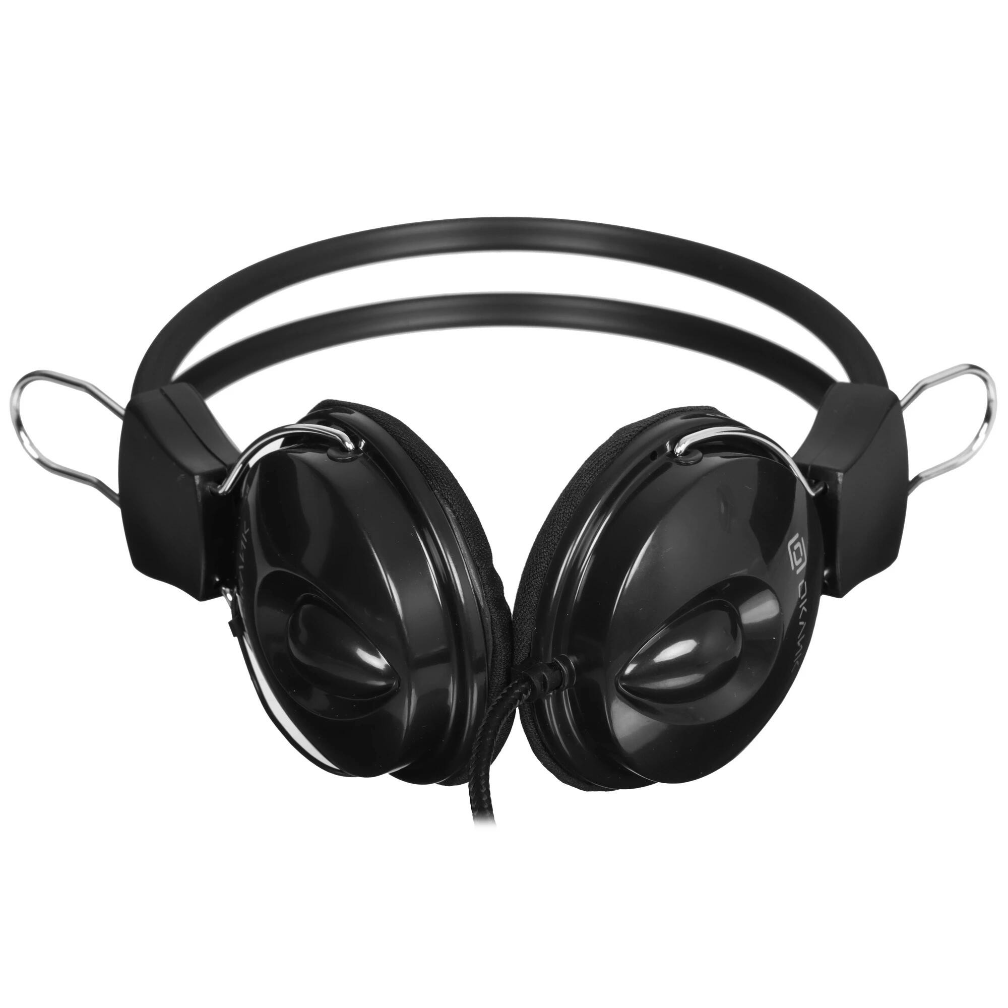 Повреждение упаковки Oklick Наушники с микрофоном Оклик HS-M200 черный 1.8м накладные (1532011) арт. 1532011_DP