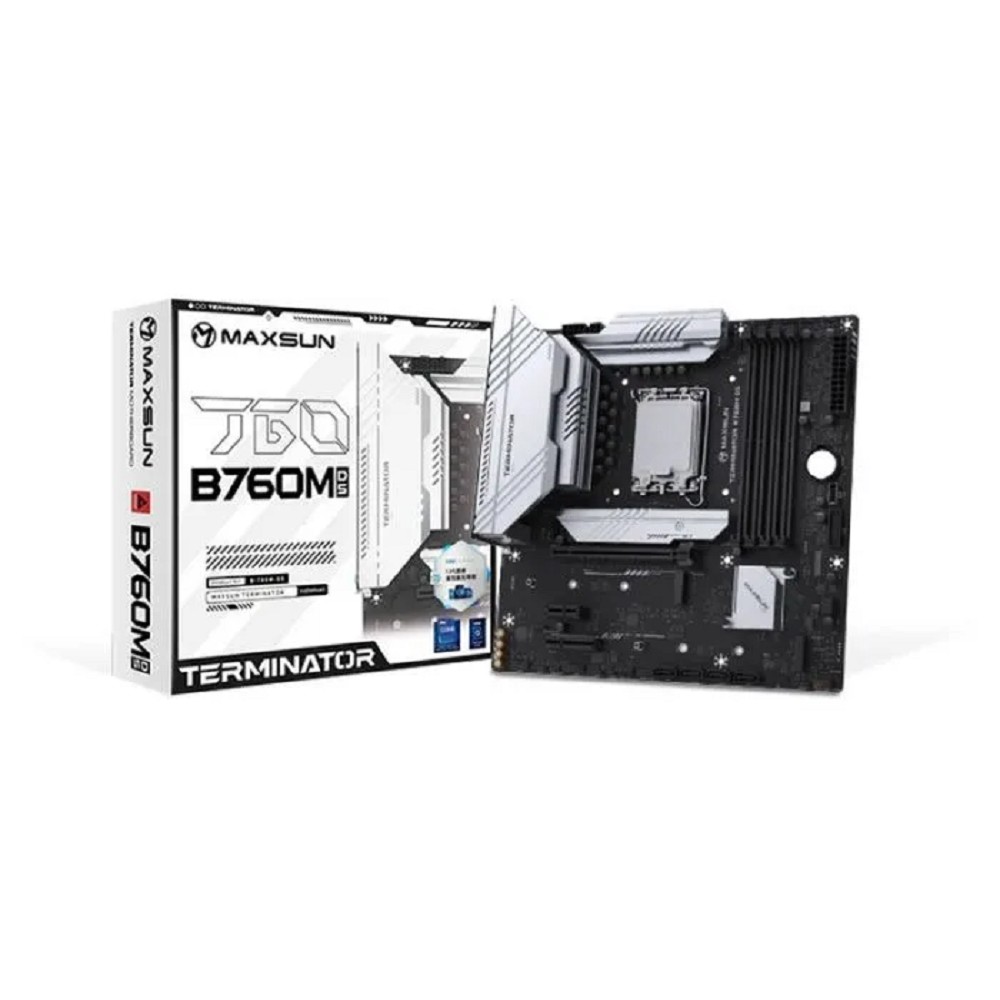 Повреждение упаковки MAXSUN MS-Terminator B760M D5 WiFi V1/V2 (Socket 1700, mATX, 4*DDR5, DP/HDMI, 4xSATA3, 3*M.2,xPCI-E x16 /1xPCI-E x1, 6*USB 2.0, 2*USB 3.2 Gen1, LAN 1*2.5G, Bluetooth, Wi-Fi 802.11 арт. MS-Terminator B760M D5 WiFi V1/V2_DP