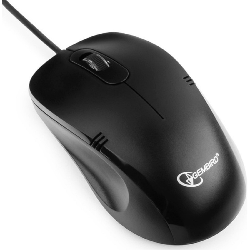 Повреждение упаковки Gembird MOP-100 Black {Мышь, USB, черный, 3 кнопки, 1000 DPI, кабель 1.5м} арт. MOP-100_DP