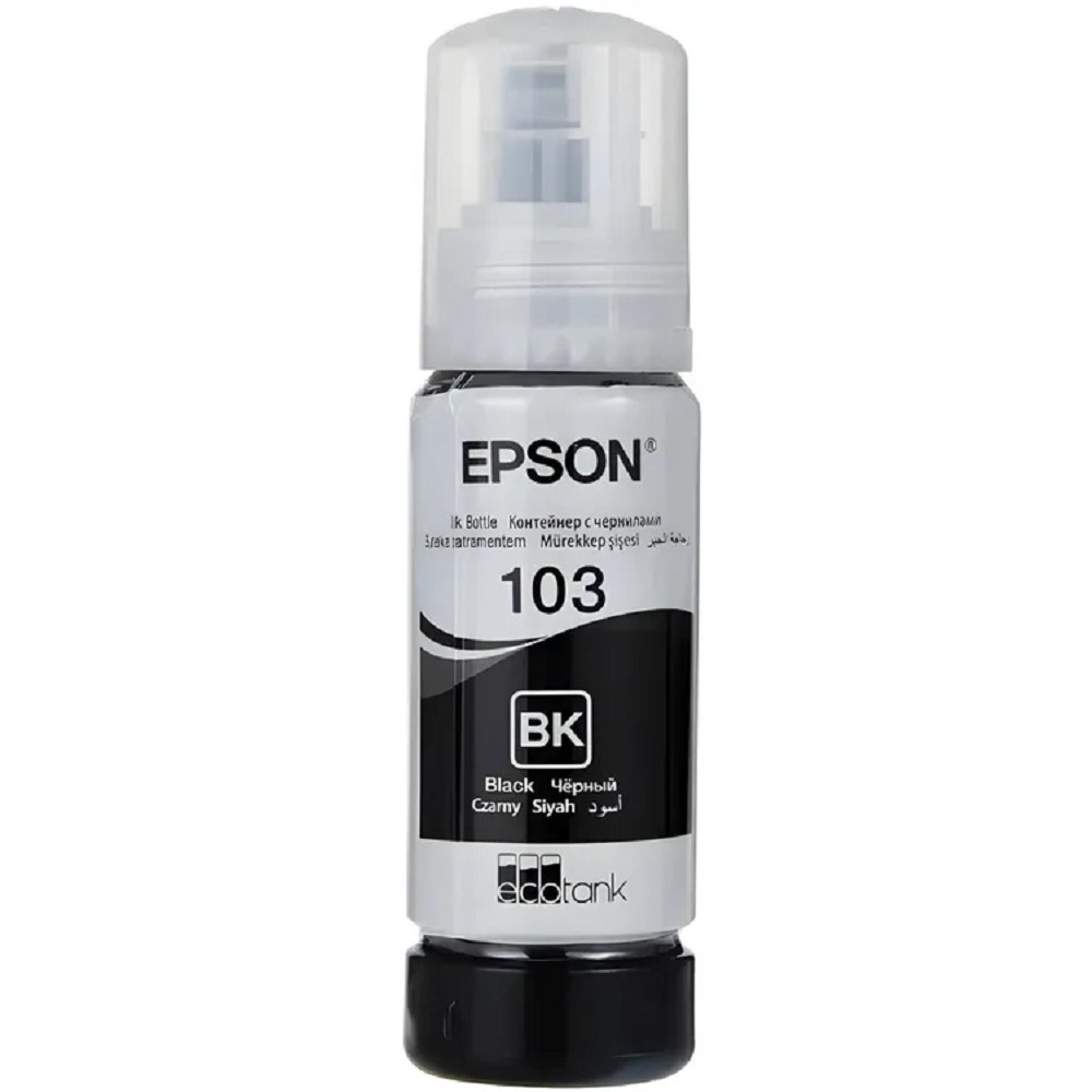 Повреждение упаковки EPSON C13T00S14A Контейнер 103 с черными чернилами для L1110/L3100/3101/3110/3150/3151, 65 мл. арт. C13T00S14A_DP