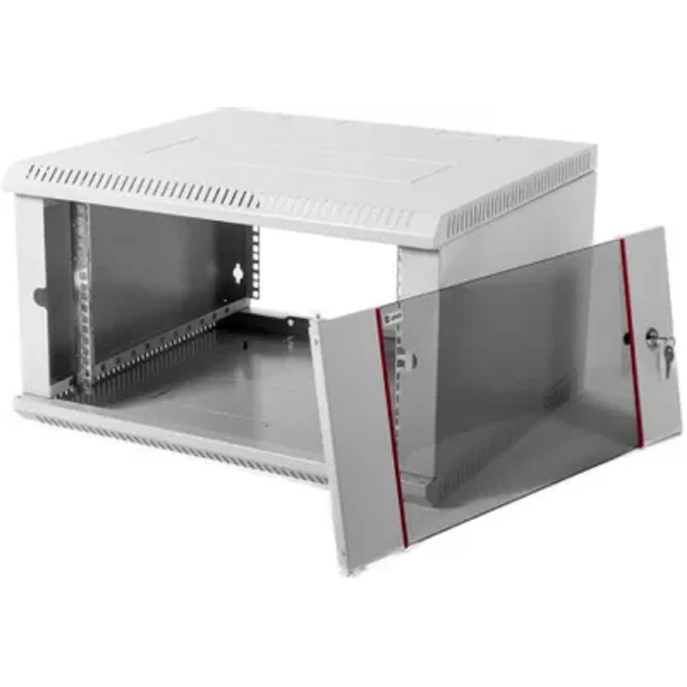 ЦМО Шкаф телекоммуникационный настенный разборный ЭКОНОМ 6U (600х350) дверь стекло арт. ШРН-Э-6.350