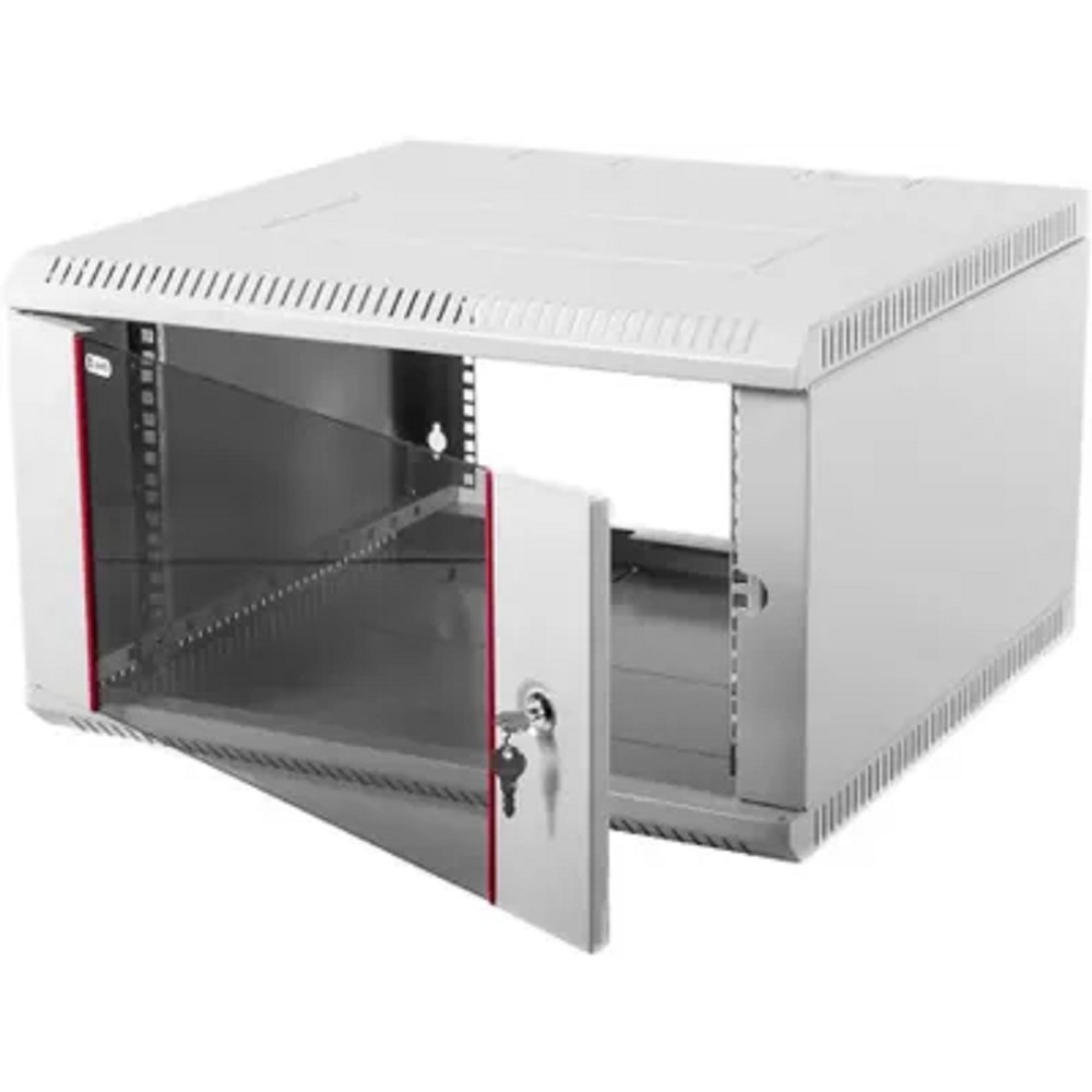 ЦМО Шкаф телекоммуникационный настенный разборный ЭКОНОМ 6U (600х350) дверь стекло арт. ШРН-Э-6.350