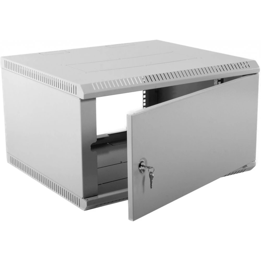 Шкаф коммутационный ЦМО ШРН-Эконом (ШРН-Э-6.650.1) настенный 6U 600x650мм пер.дв.металл 65кг серый 600мм 16.2кг 180град. 342мм IP20 металл