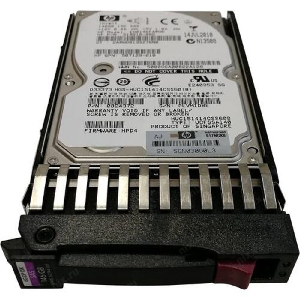 HP 146GB 6G SAS 15K rpm SFF (2.5-inch) Dual Port Enterprise Hard Drive (512547-B21)