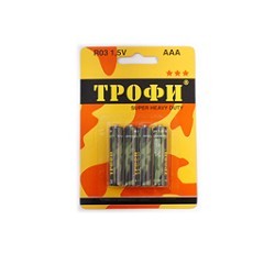 Трофи R03-4Bl Super Heavy Duty Zinc (40/960/46080) (40 шт. в уп-ке) арт. C0033712