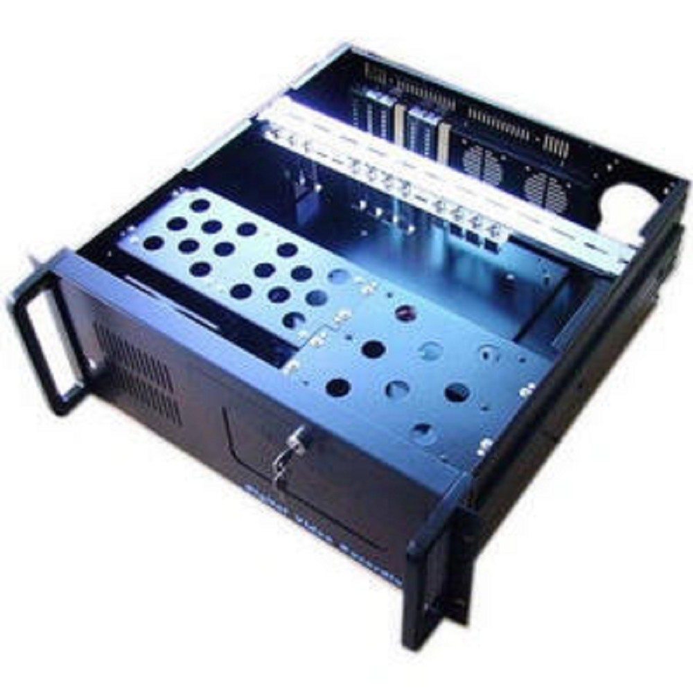 Procase B430-B-0 черный {4U глубина 450мм, внешн 3x5.25, внутр 8xHDD, MB 12"x9.6",без Б/П PS2}