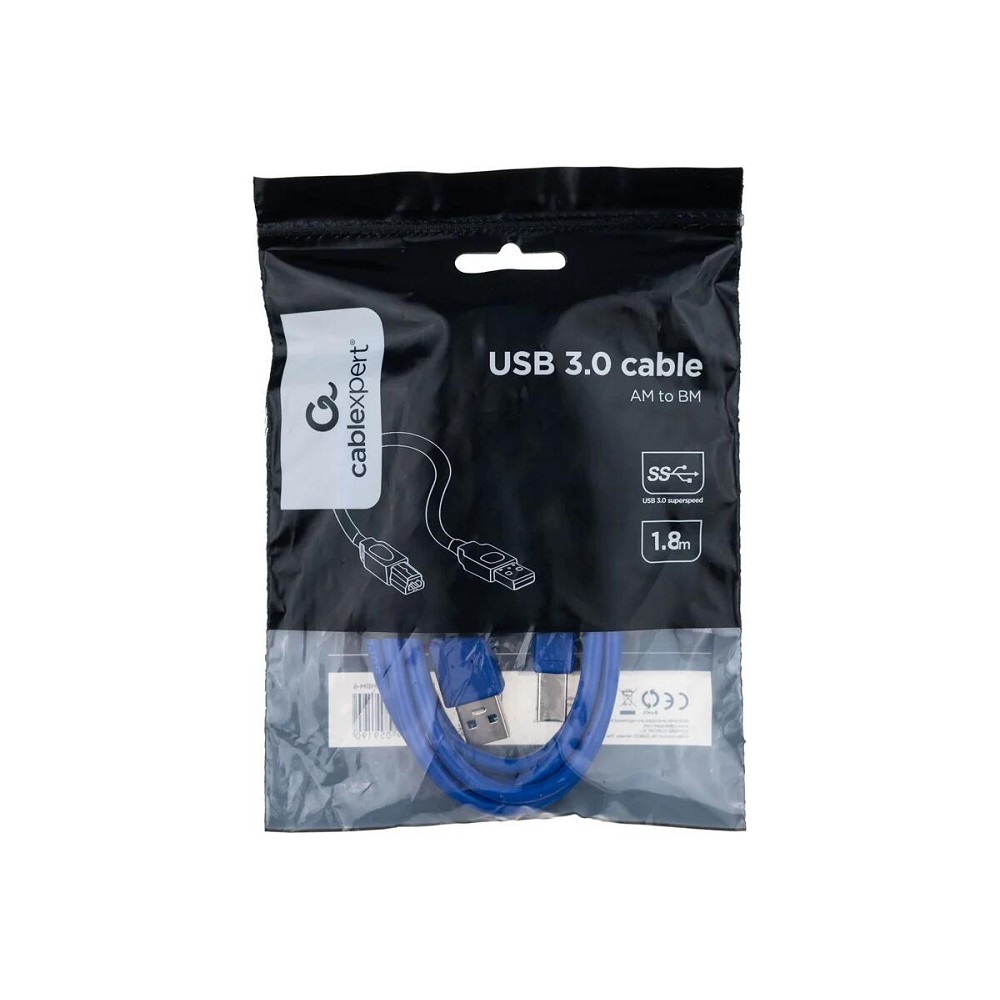 Gembird CCP-USB3-AMBM-6 USB 3.0 PRO кабель для соед. 1.8м AM/BM позол. контакты, пакет