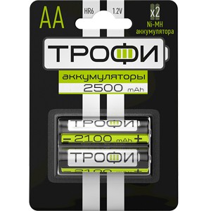 ТРОФИ HR6-2BL 2500 mAh (2шт в уп-ке) арт. C0032101