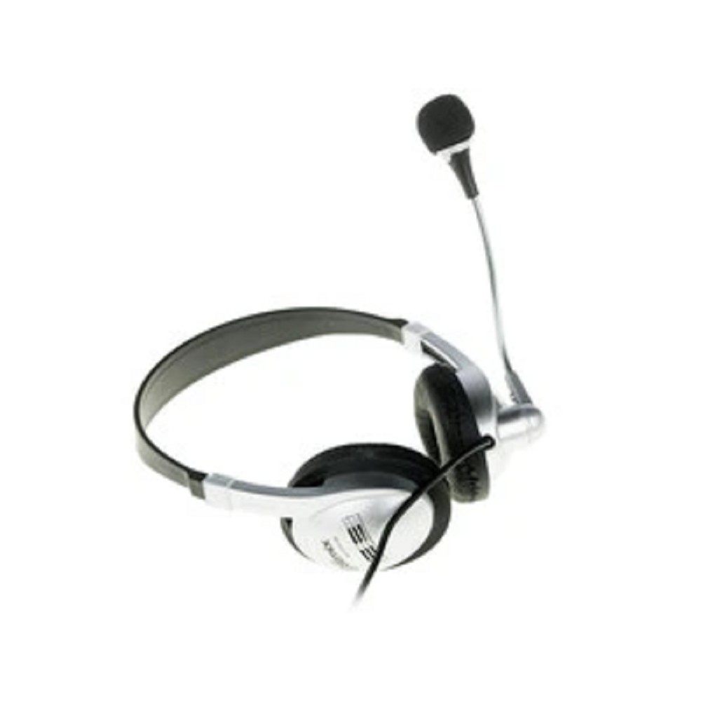 RITMIX RH-533USB Silver {Гарнитура. 40 мм, 20-20000 Гц, 32 Ом, 105 дБ, конденсаторный всенаправленный микрофон, 2,2 кОм, 58 дБ ± 3 дБ, пластик}