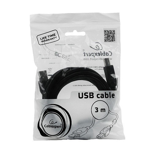 Cablexpert CCF-USB2-AMBM-10 USB 2.0 кабель PRO для соед. 3.0м AM/BM позол.конт., фер.кол., пакет