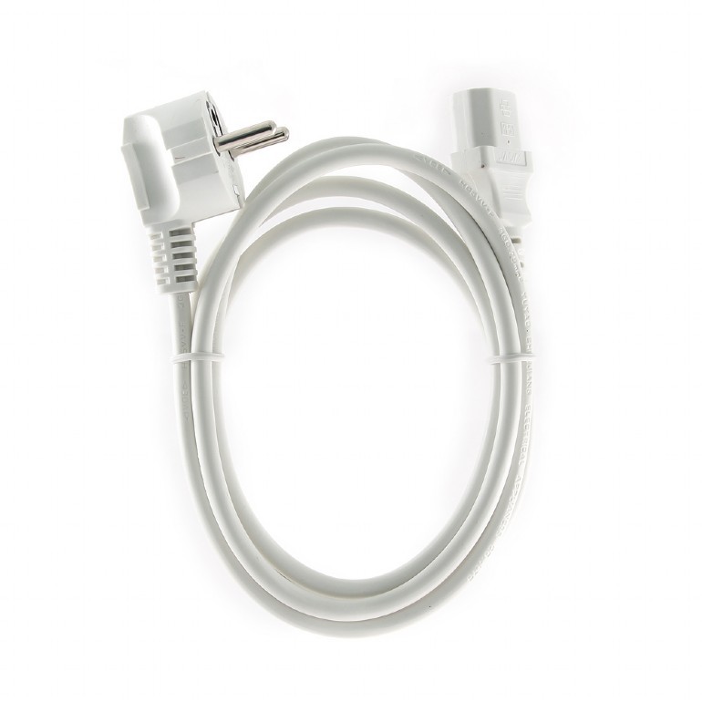 Кабель питания Cablexpert Schuko-C13, VDE, 3х0.75мм2, 10А, с заземлением, 1.8м, белый, пакет [PC-186W-VDE] Gembird