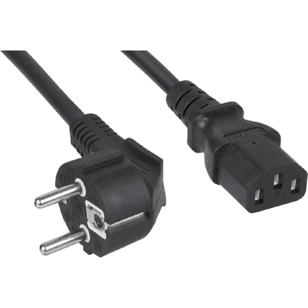 Кабель питания Cablexpert Schuko- C13, VDE, 3х0.75мм2, 10А, с заземлением, 3м, черный, пакет [PC-186-VDE-3M] Gembird