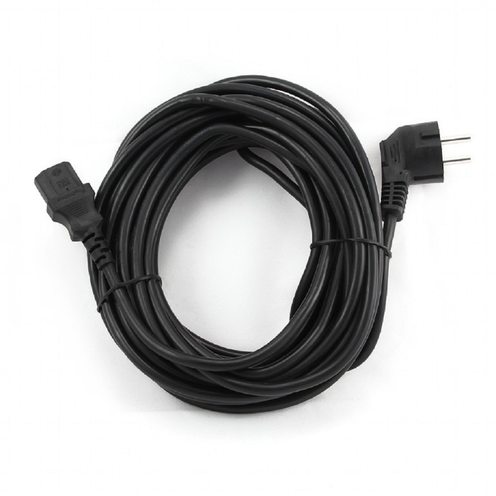 Кабель питания Cablexpert Schuko-C13, VDE, 3х0.75мм2, 10А, с заземлением, 10м, черный, пакет [PC-186-VDE-10M] Gembird