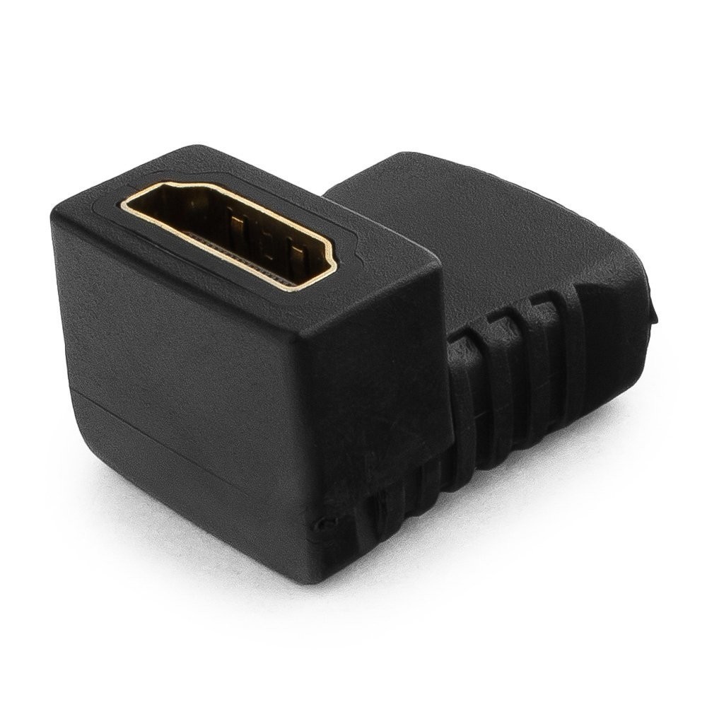 Gembird Переходник HDMI-HDMI 19F/19F, угловой, золотые разъемы, пакет [A-HDMI-FFL]