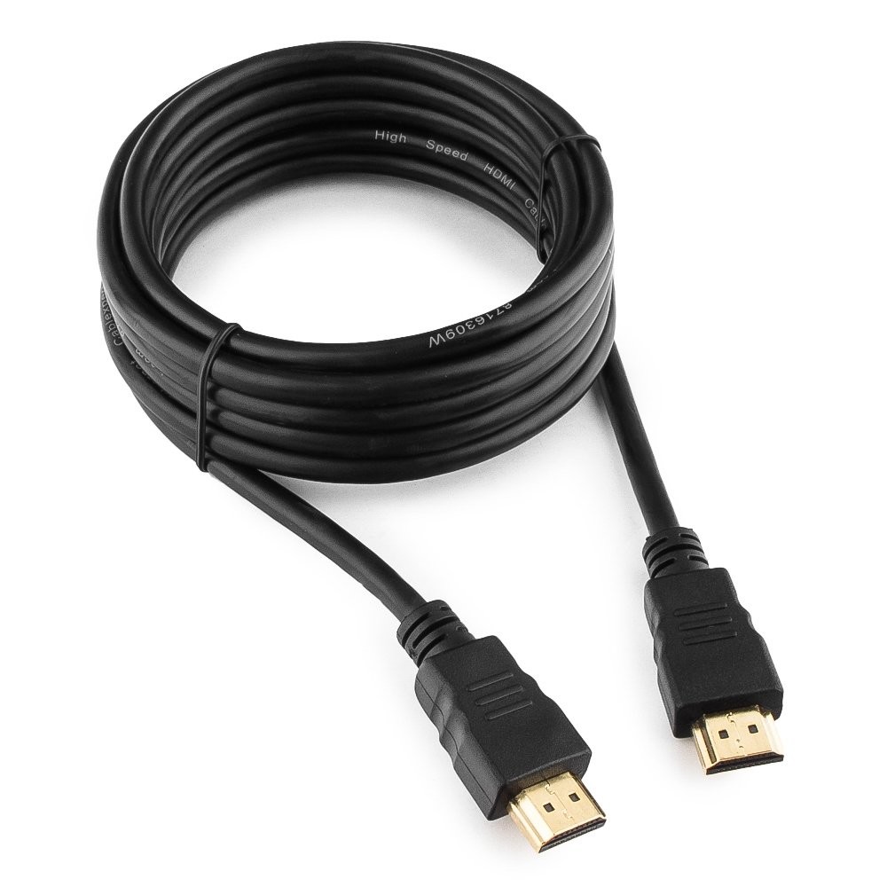 Кабель HDMI Cablexpert 19M/19M, v2.0, медь, позол.контакты, экран, 3м, черный, пакет [CC-HDMI4-10] Gembird