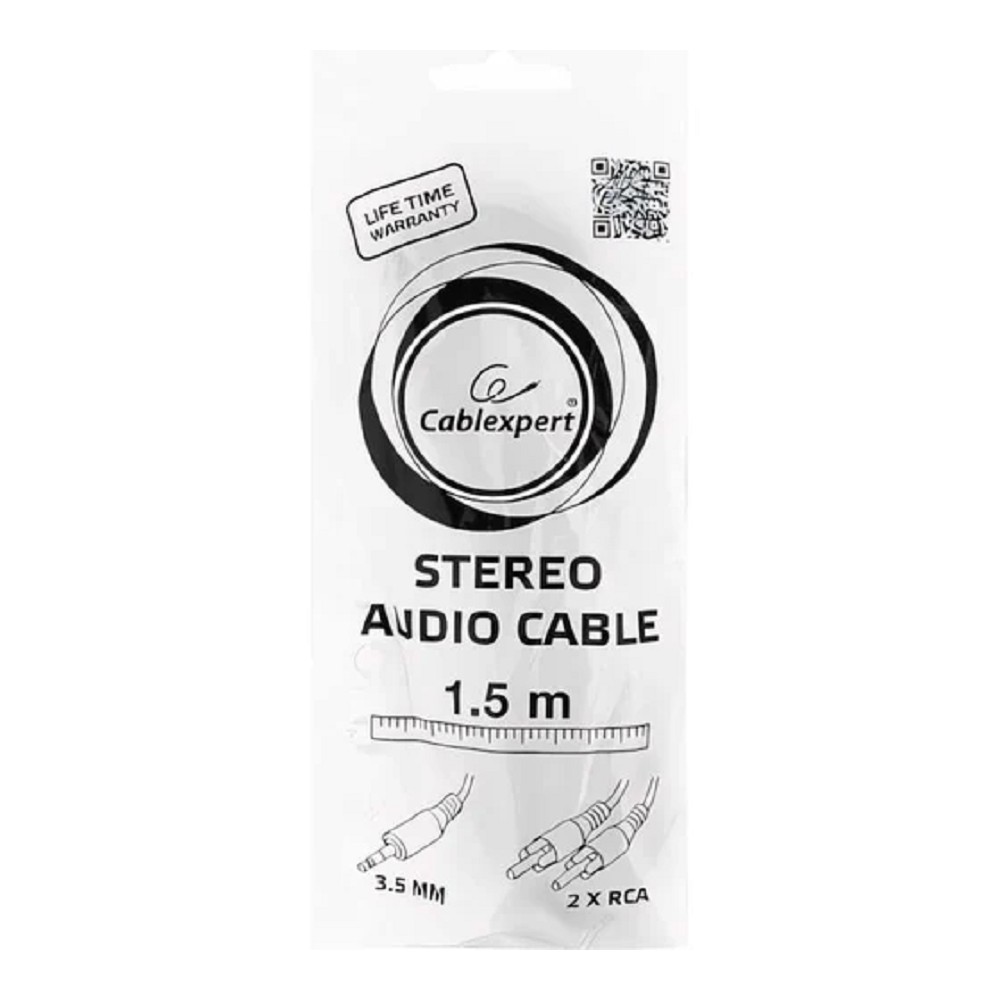 Кабель аудио Gembird, джек3.5 / 2xRCA, 1.5м [CCA-458]