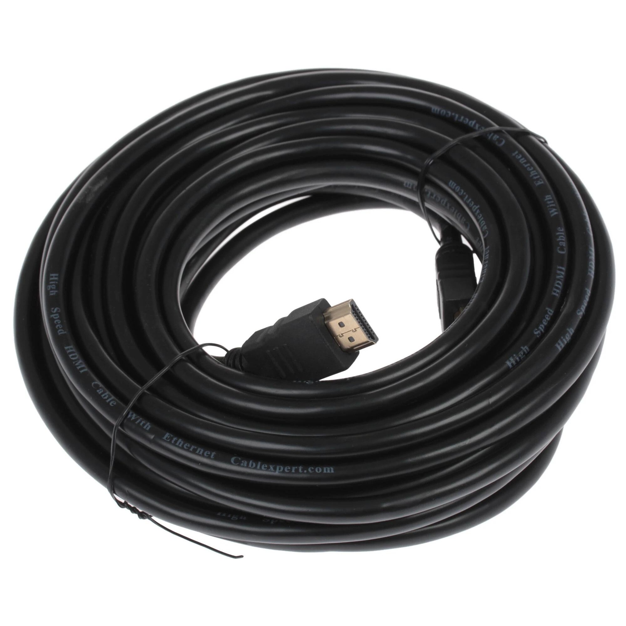 Кабель HDMI Cablexpert 19M/19M, v2.0, медь, позол.контакты, экран, 10м, черный, пакет [CC-HDMI4-10M] Gembird